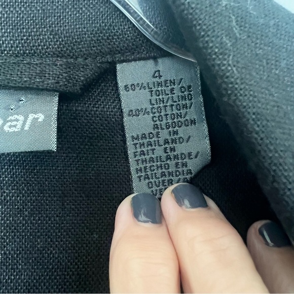 2/25 Liz Wear Vintage Blazer Deadstock Linen Black New dead stock - Picture 3 of 5